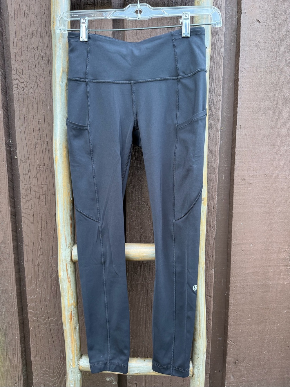 Lululemon Fast and Free Nulux Leggings Side Pockets Black Size 4